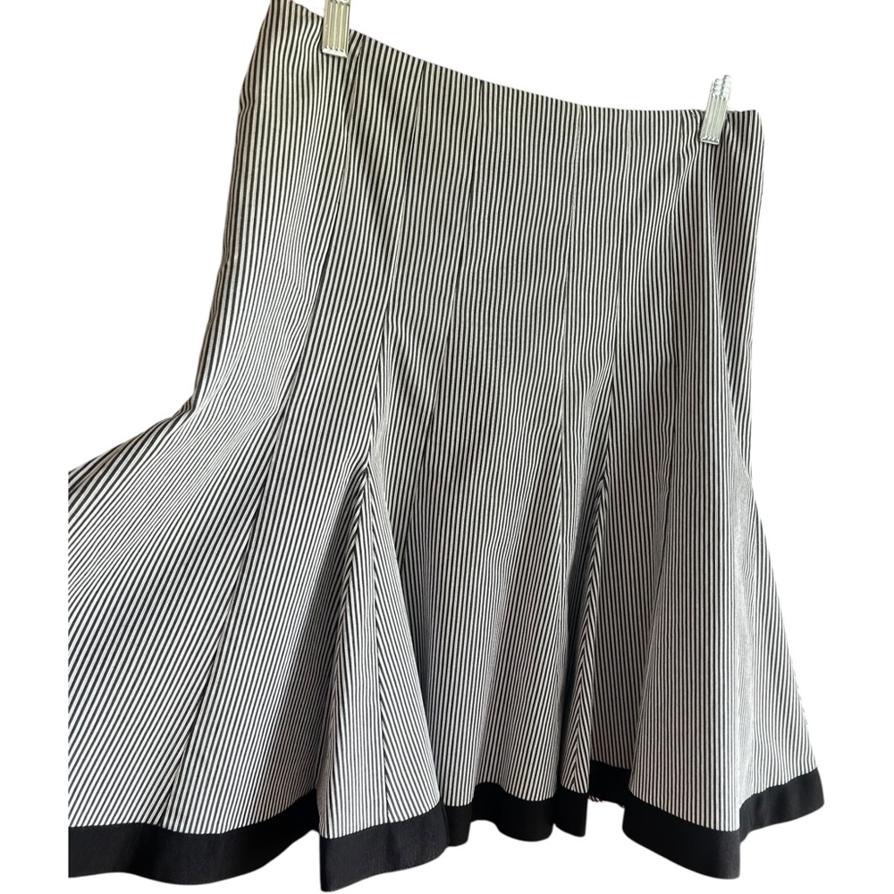 Nanette Lepore striped vintage godet skirt Sz 2 - Picture 3 of 7